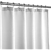 Stall Shower Curtain 54 x 72 inch, Fabric, Waffle Weave, Hotel Luxury Spa, 230 GSM Heavyweight, Water Repellent, Machine Wash