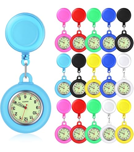 Amazon.com: Kenning 15 Pack Clip on Nurse Watches for Women 