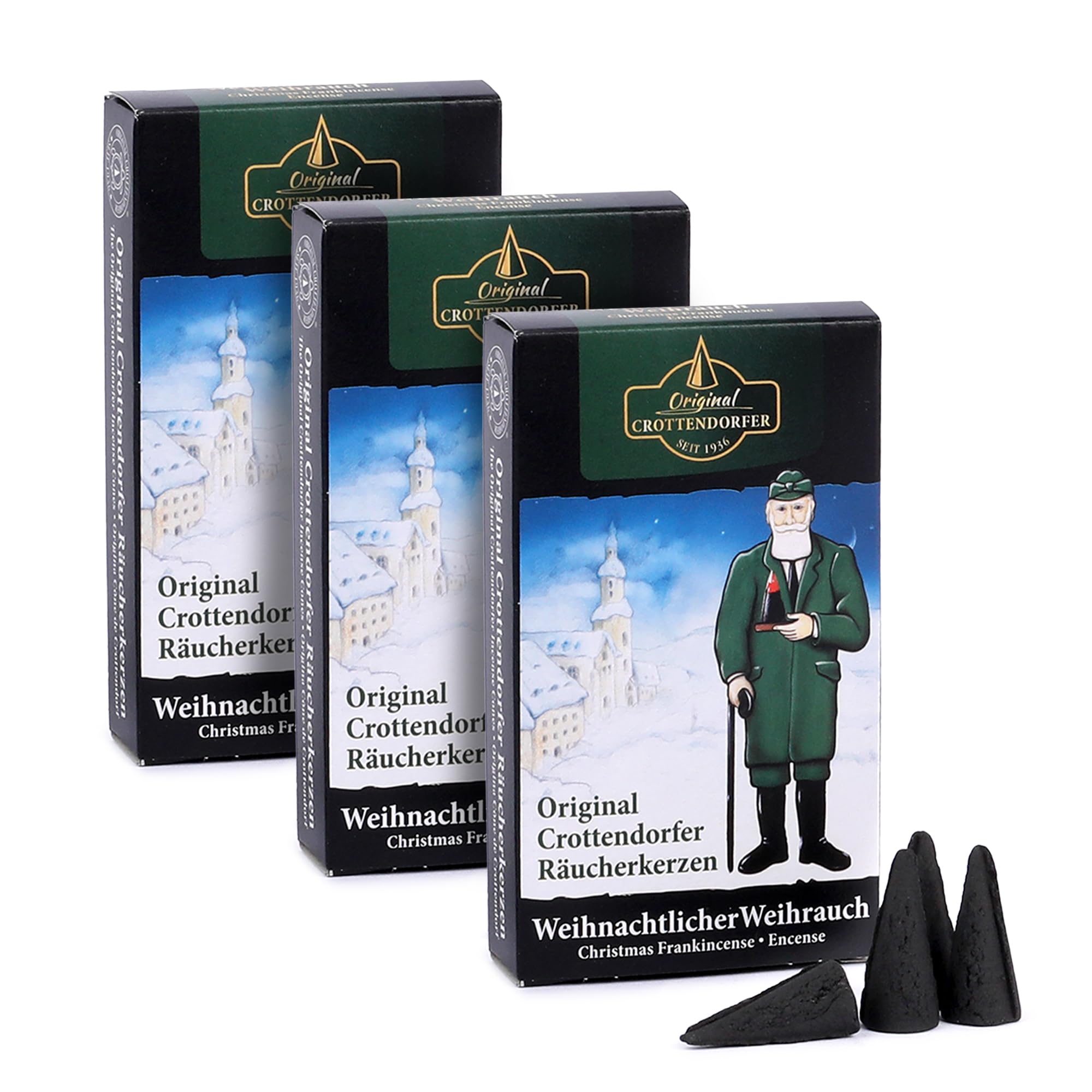 Crottendorfer Räucherkerzen Incense - Finest scent One Size 3x Black
