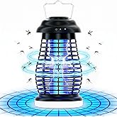 Cordless Bug Zapper Outdoor, 4200V Electric Mosquito Zapper, Fly Trap, Rechargeable Portable Fly Zapper, Waterproof Mosquito Trap Insect Killer Indoor Outdoor for Camping, Garden, Backyard, Home