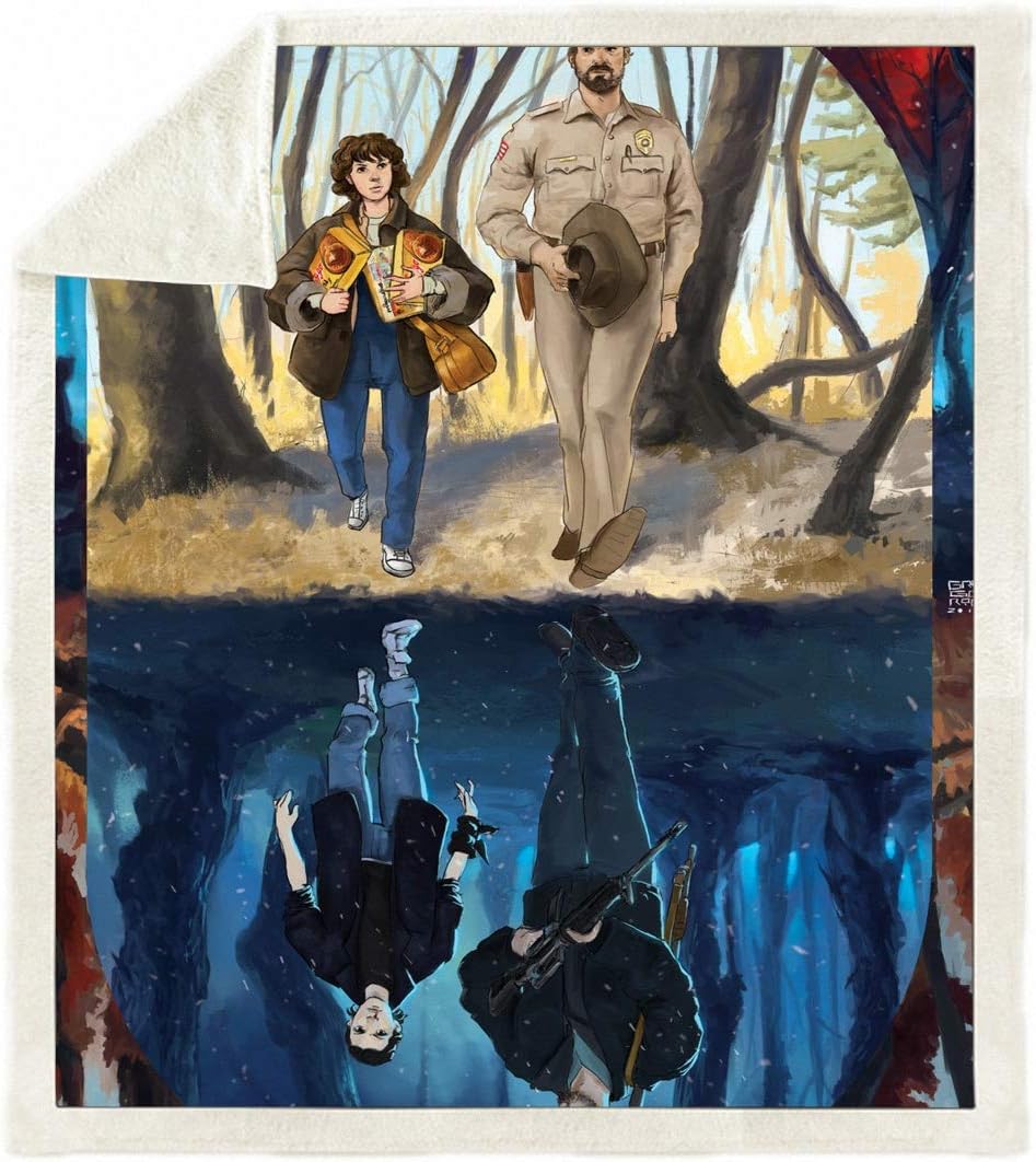 OWHO Blanket 3D Stranger Things Super Soft and Cozy Fleece Blanket Plush Quilt Perfect for Couch Sofa or Bed (6,130ร150CM)