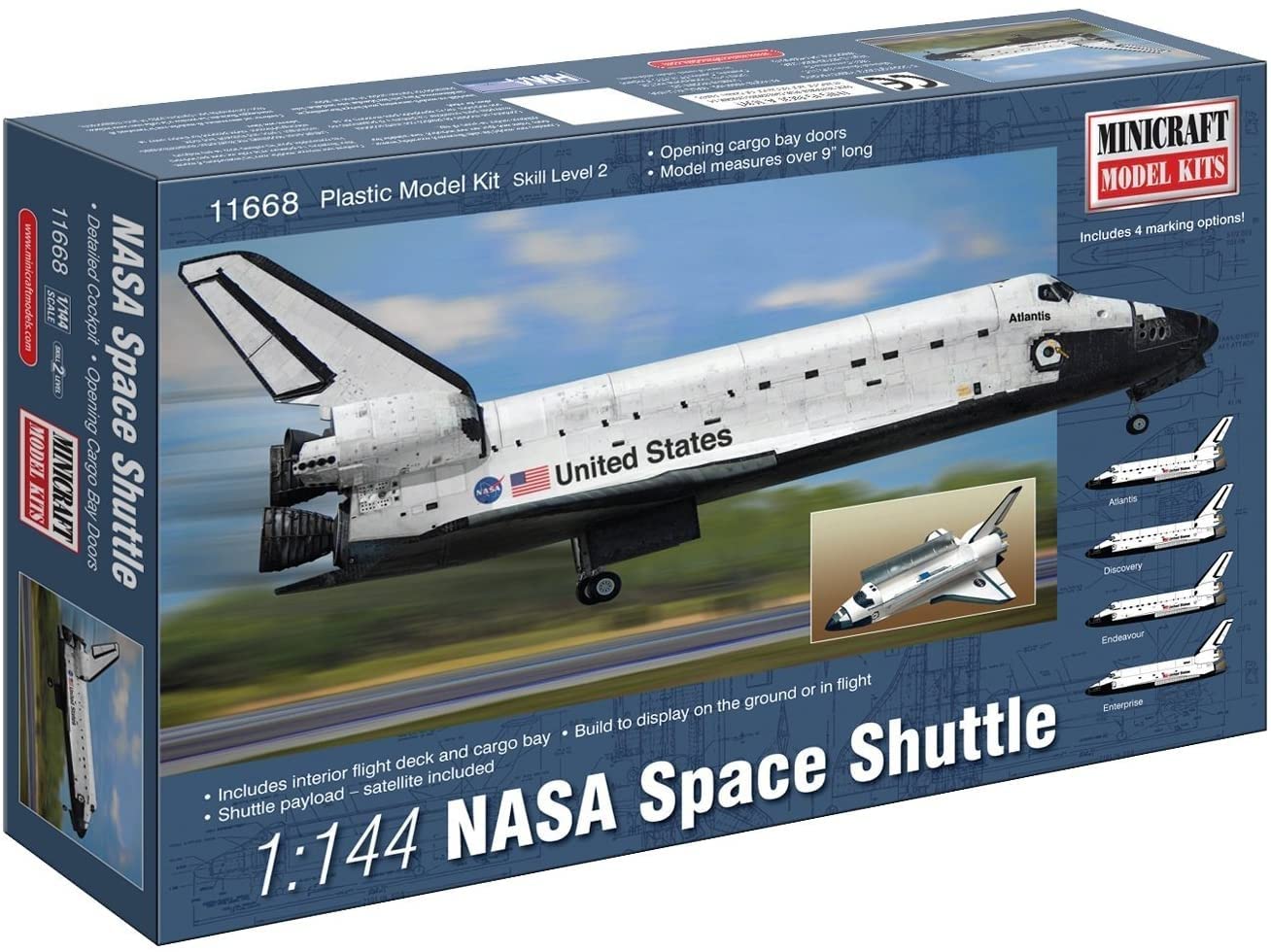 Minicraft Models 1:144 Scale NASA Shuttle Building Kit