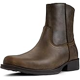 SUREWAY Mens Western Chelsea Cowboy Boots for Men - Square Toe, All Weather Rugged Ankle Slip on Boots, Built for Comfort & Durability, Casual Retro Stylish Boots, Dress Shoes