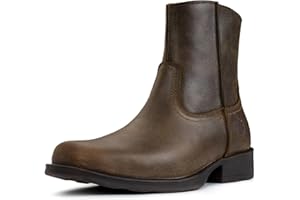 SUREWAY Cowboy Boots for Men - Square Toe Mens Western Slip on Boots, Slip Resistant Country Boots, Durable Comfortable, Old West Style Casual/Work/Dress Shoes
