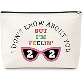 22nd Birthday Gifts for Girls Makeup Bag 22 Year Old Girl Birthday Gifts for Women Daughter Girlfriend Niece Granddaughter Friendship Gift for Friend Sister Bestie BFF Coworker Classmate Cosmetic Bag