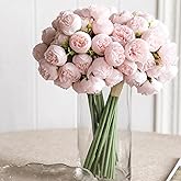 18 Pcs Ranunculus Artificial Flowers Mini Faux Silk Ranunculus Bulk Fake Wedding Filler Flowers for for CenterpiecesArrangements Bridal Shower Decorations, Dusty Rose (Pink)