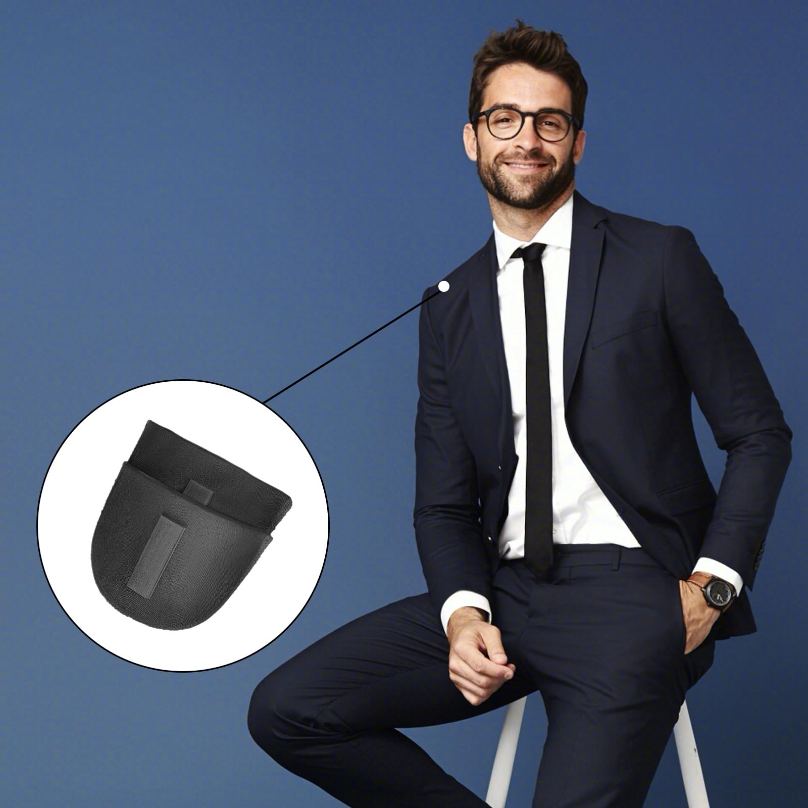 2 Pairs Set-in Shoulder Pads Thickness 1.5cm Breathable Sponge Pads Shoulder Enhancer Sewing Supplies for Women Men Sloping High Low Shoulders Blazer Suit T-Shirt (Black+White)