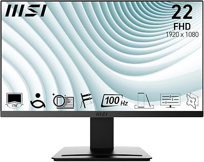 MSI PRO MP223 21.45 inch FHD 1080p VA 100Hz Eye Comfort Monitor HDMI VGA