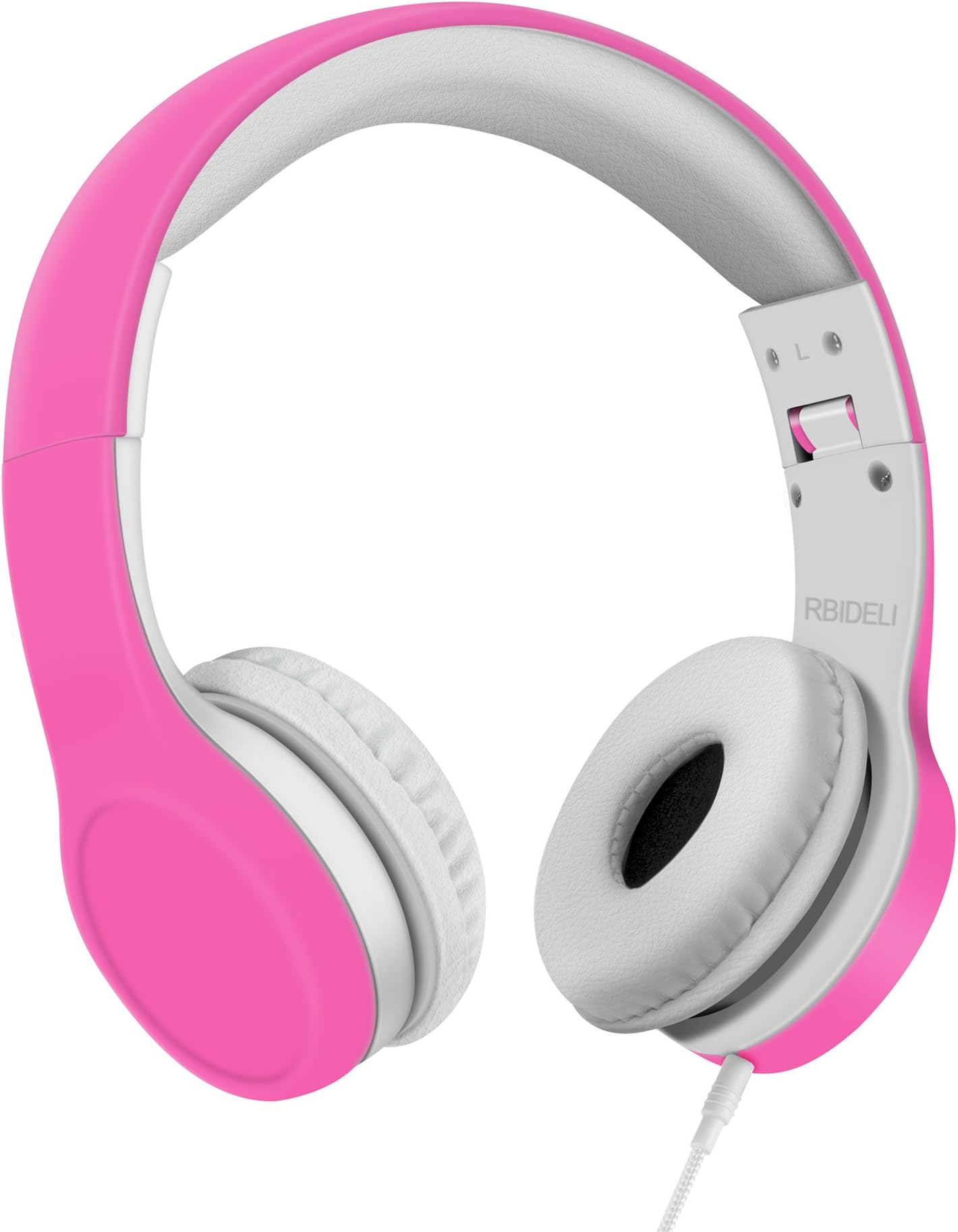 RBIDELI Over-Ear Kids Headset Connect Volume Limited Headphones for Children (pink)