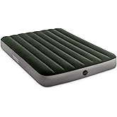INTEX 64108E Dura-Beam Standard Prestige Air Mattress: Fiber-Tech – Full Size – 10in Bed Height – 600lb Weight Capacity – Pum