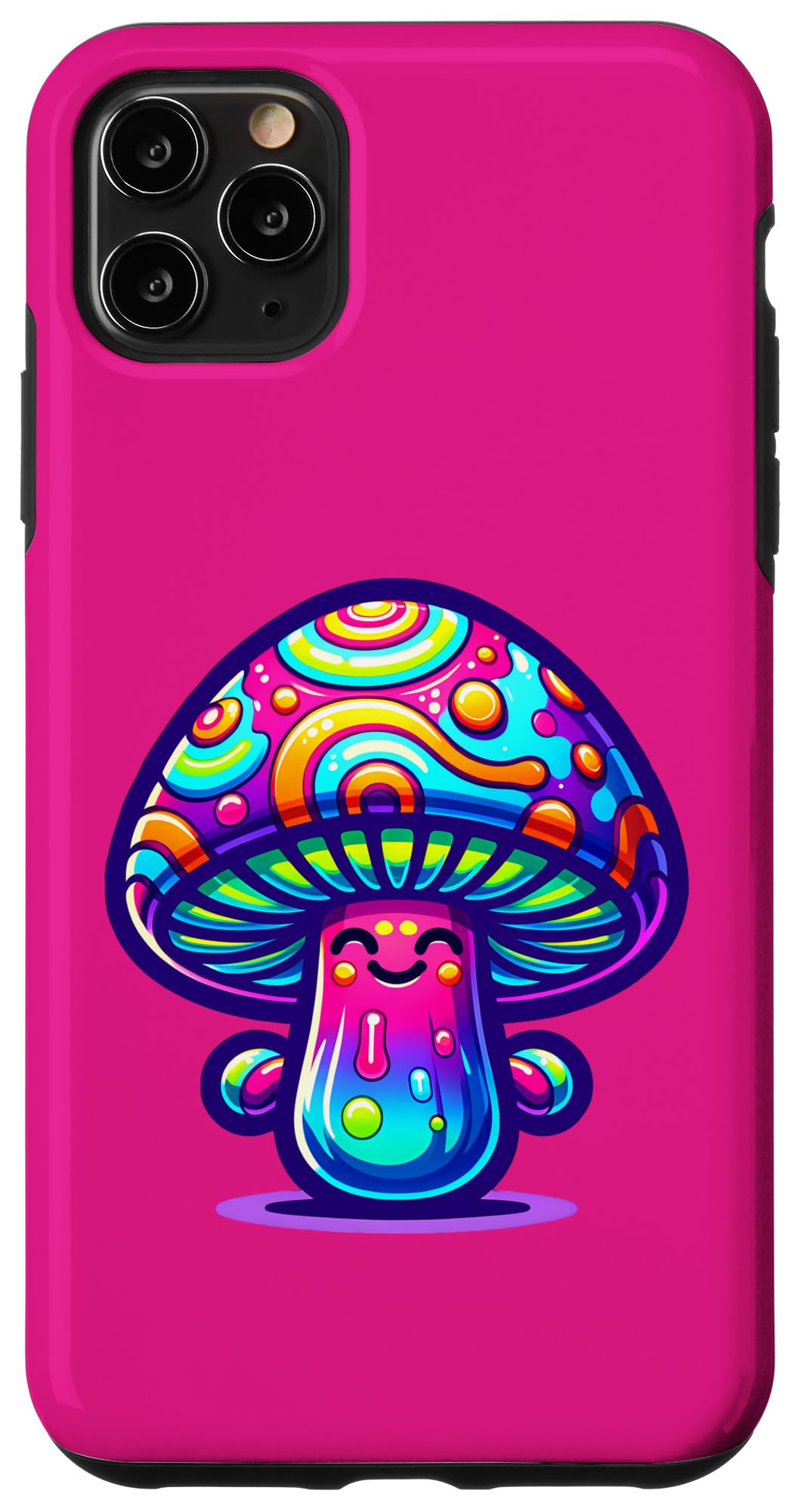 iPhone 11 Pro Max Happy Psychedelic Mushroom - Vibrant Groovy Art Case