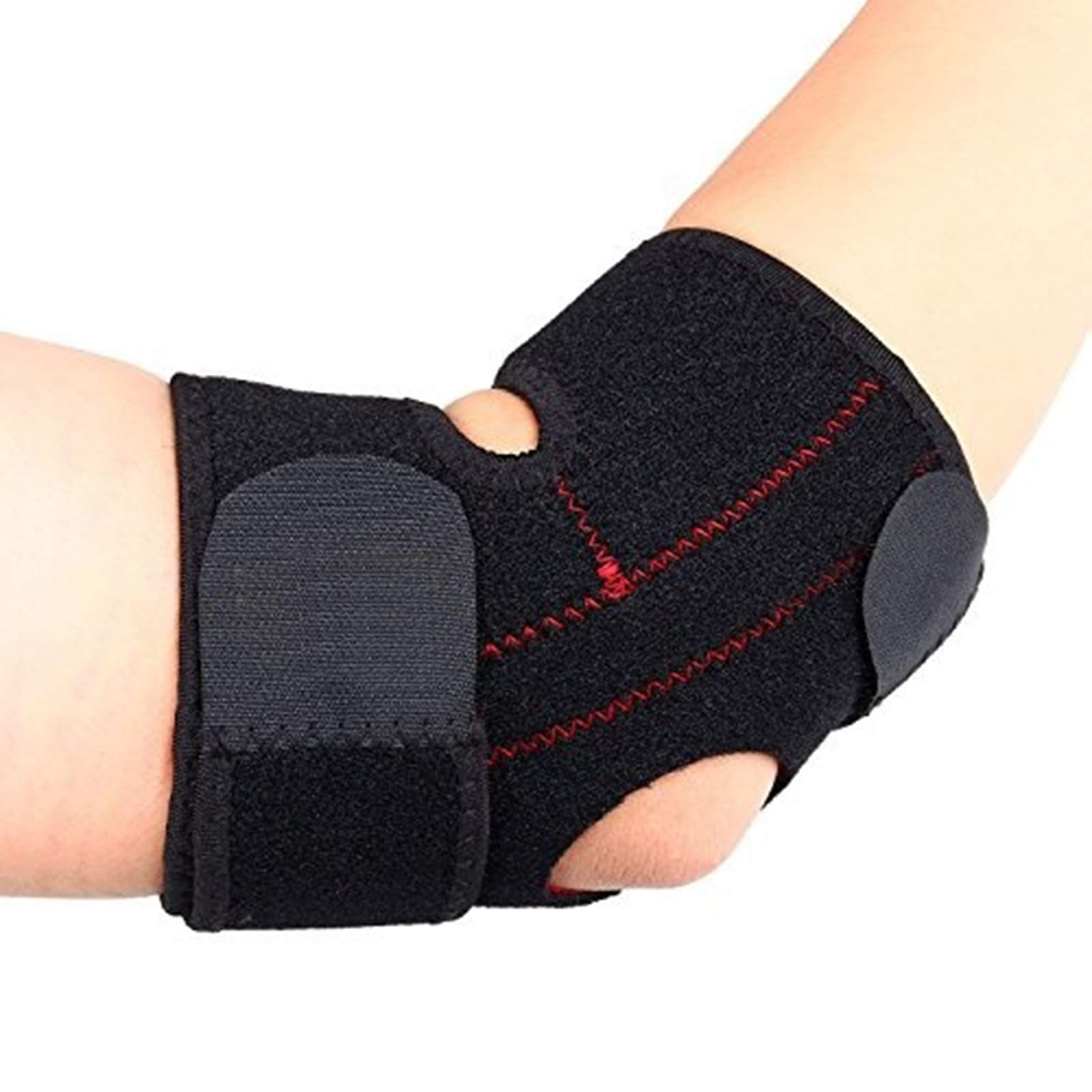 Honiwu Elbow Brace, Adjustable Elbow Splint, Elbow Support with Dual-Spring Stabiliser, Breathable Elbow Strap for Golfers Elbow, Tennis Elbow, Arthritis, Sports Injury and Provides Support