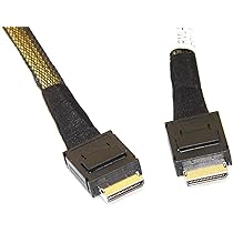 Ｓ (ㅅ´ ˘ `) OCuLink SFF-8611 4i - 4x 왼쪽 출구 7핀 SATA 브레이크아웃 케이블