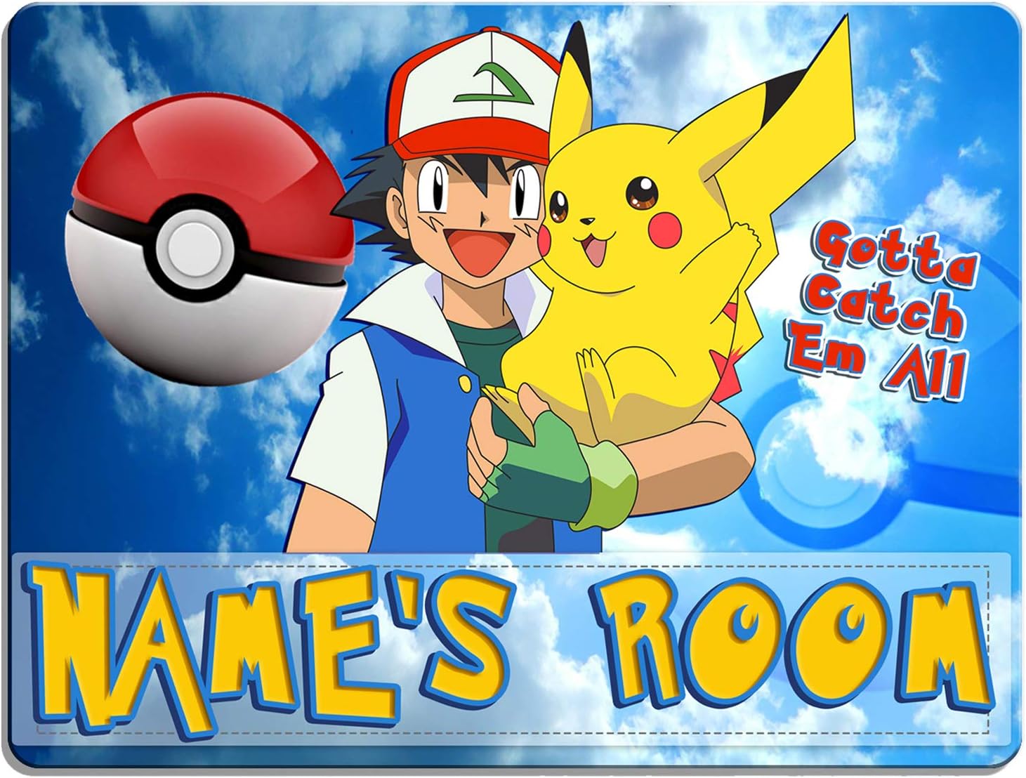 Amazon De Personalisierbar Pokemon Dpe2 Kinder Schlafzimmer Kinder Tur Kinder Madchen Jungen Schild