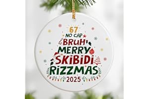 DUJITODOH Six Seven Christmas Ornament, 67 Ornament, Six Seven Ornaments, Funny Christmas Ornaments 2025, Funny Teen Gift, Teacher Gift 2025, 67 Gifts, Stocking Stuffers for Teens