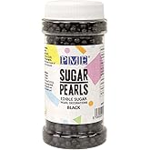 PME Black Edible Sugar Pearls, 3.5 Ounce