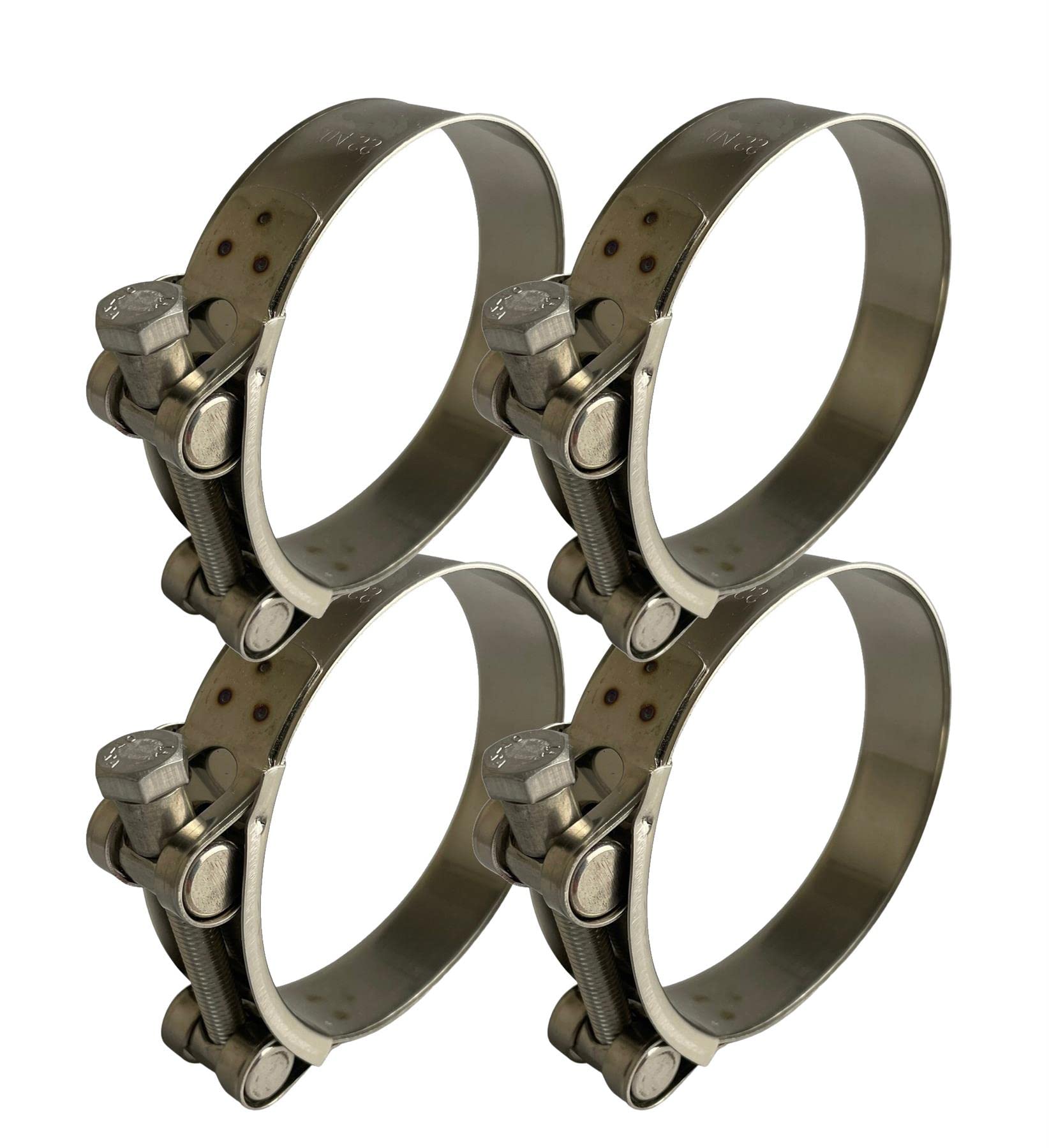 Boltza® Stainless Steel Single Bolt Hose Super Clamp 98-103mm Clip Silicone Rubber Exhaust x4