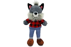 PLAYTIME BY EIMMIE Sharewood Forest Friends Walter The Wolf Hand Puppet - Stuffed Animal for Toddlers, Kids, Teachers, Daycare & School - Perfect for Puppet Theatre and Creative Play