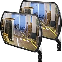 SecurityMan Adjustable Convex Mirror For Blind Spots 12" - Shatterproof Polycarbonate Fish Eye Mirror - Wide Views For Outdoor Or Indoor - Great As A Driveway Mirror Or Safety And Security Mirror - View #10