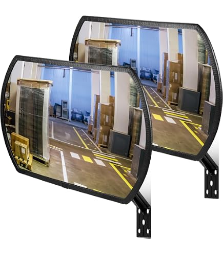 See All 160 Degree Convex Safety/Security Mirror, 18" W X 12 H 15 Sq Ft Viewing Area