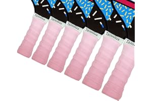 Tannius Pickleball Paddle Grip Tape, 6 Pack Pre-Cut Pickleball Grips, Absorbent and Enhanced Pickleball Paddle Overgrip Tape(