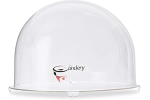 THE CANDERY Candery Commercial Cotton Candy Machine Cover - Clear Plastic Bubble Dome Hood with Rubber Grips - Candy Floss Maker Shield - 20.5” Diameter Universal Fit