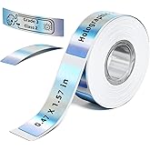 Phomemo Labels D30- Holographic Label Paper 1/2" X 1 1/2" (12mm X 40mm) Thermal Label Paper, School Supplies College Essentials Name Tag,for D30/D35 Label Maker, 100 Labels