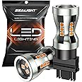 SEALIGHT Front LED Turn Signal Bulb, 3157 LED Bulb Amber Yellow 2700K with Focusing Convex Lens, Brighter than stock bulbs, Also For Parking Light Bulbs, Tail Light Bulbs, 2PCS/Pack