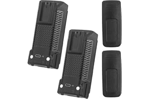 LemonTok UV-K5(8) Battery，Li-ion 3500mAh High Capacity Type-c Charging Battery Replacement for Quansheng UV-K5 UV-K6 UV-K5(8) Two-Way Radio with Belt Clip (3500mAh*2+Belt Clip*2)