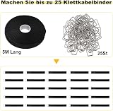 YMCRLUX 2 cm x 5 m Hook and Loop Straps with 25 Buckles Nylon Ties view 4