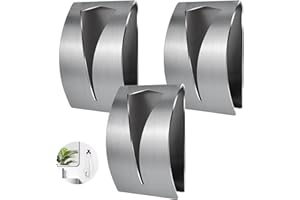 Happyiren 3 Pack Stainless Steel Kitchen Towel Hooks for Shower Wall Bathroom Self Adhesive Dish Towel Holder Hangers for Tea