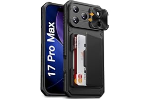 Vihibii for iPhone 17 Pro Max Case Wallet with Card Holder (4 Cards) [RFID Blocking] & Slide Camera Cover, Military Grade Dro