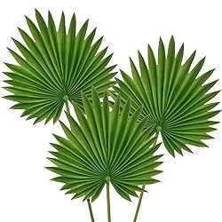 Large Pu Foam Green Artificial Palm Leaves Faux