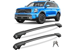 KINGGERI 220lbs Lockable Roof Rack Cross Bars Compatible with Kia Telluride X-PRO X-LINE 2023 2024 2025 with Raised Side Rails, Heavy Duty Aluminum Roof Rails Crossbars Luggage Accessories