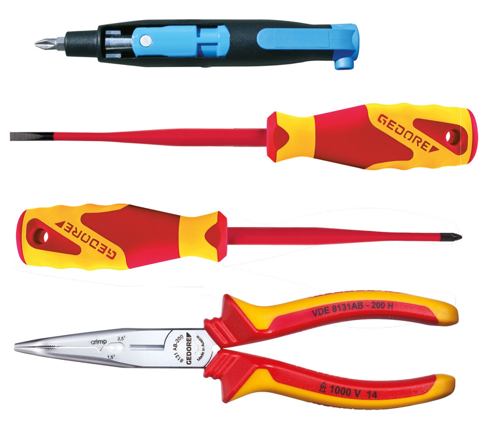 Gedore 1102 – 006 VDE Assortment of Tools VDE 4 Pzas in L-Boxx Mini