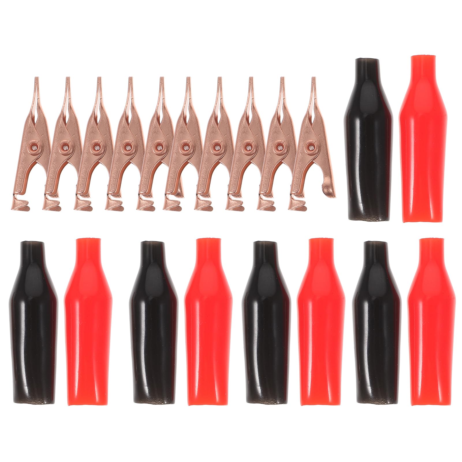 10PCS Solid Copper Alligator Clips,Mini Alligator Test Clips Crocodile Electrical Clamp for Solder and Electrical Test (Random Color)