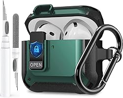 Olytop for Airpods 4 Case with Lock Clip, Rugged