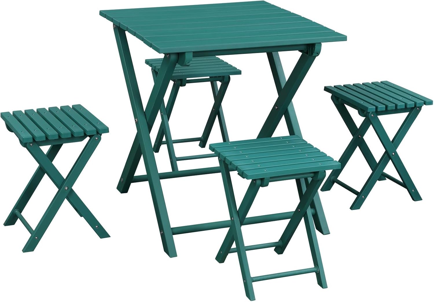 Amazon Com Island Gale 5 Piece Patio Bistro Set Folding Table And Chair Set Outdoor Camping Furniture Set With Quick Fold Design Mongolia Green Garden Outdoor