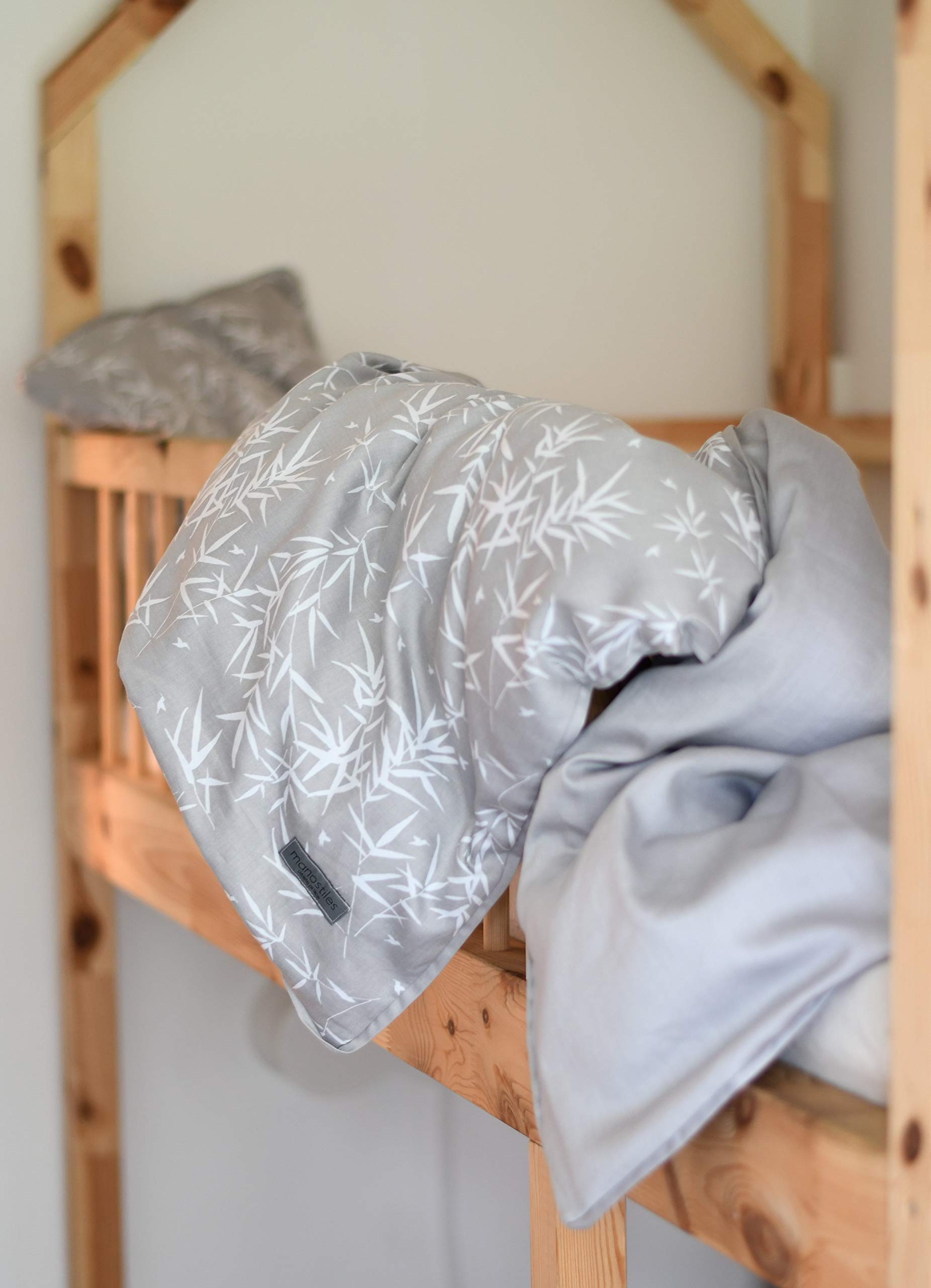 Manostiles Danish Design Organic Cotton Luxury Junior Bedding, Wolf Grey