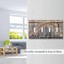 Wood Garage Barn Door Cabin 4 Gang Quad Toggle