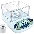 FOUR E'S SCIENTIFIC Lab Scale 500g x 0.001g Accuracy - High Precision Laboratory Analytical Balance with Windshield Digital Scientific Scale Jewelry/Kitchen Scale