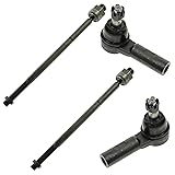 TRQ Front Tie Rod Set Compatible with 2006-2010