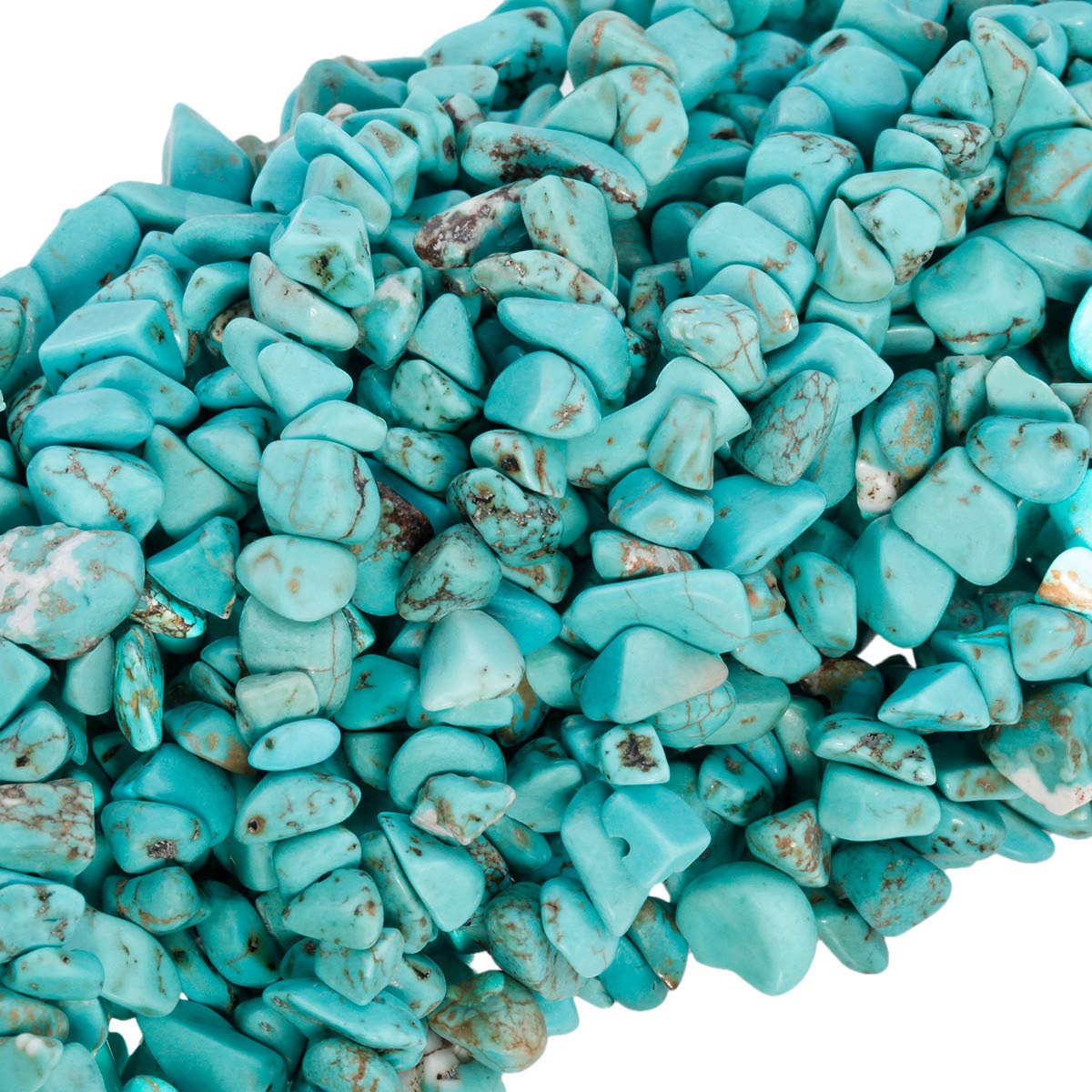 KYEYGWO Irregular Tumbled Chip Beads Strands 5-8mm Drilled Semi Precious Stones for Jewellery Making DIY Art Craft