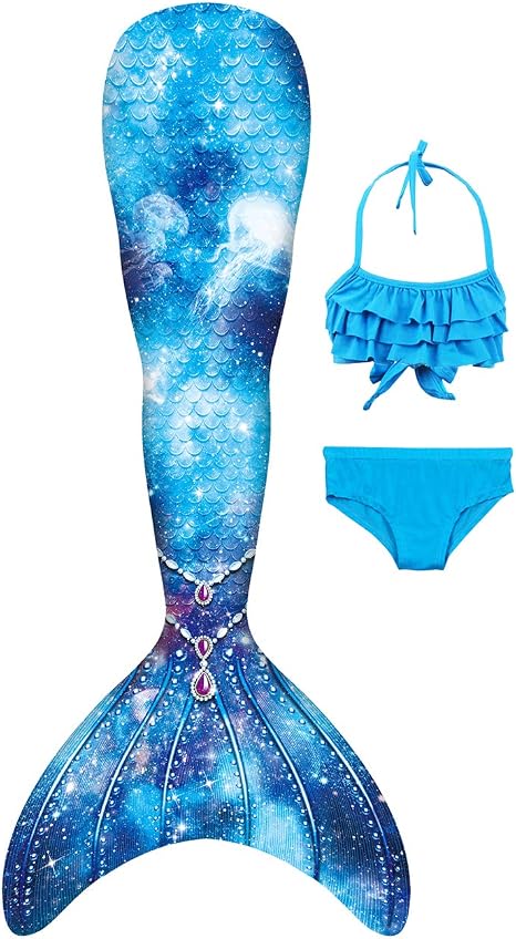 Costume Sirène Shepretty Avec Mono Nageoire | Taille 110-150cm
