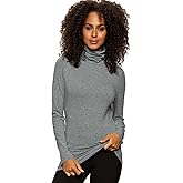 Felina Women’s Long Sleeve Cotton Modal Turtleneck Top, Breathable Lightweight Layering Essential, Fitted Turtleneck Sweater