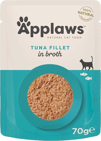 Applaws Tuna Fillet Wet Cat Food 70g Pouch 12 Pack Adult Cats