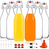 UrSpeedtekLive 6 Pack 1 Liter Swing Top Glass Bottles, 33oz Flip Top Brewing Bottles with Airtight Stopper for Vanilla Extract, Kombucha, Beer, Kefir, Mead