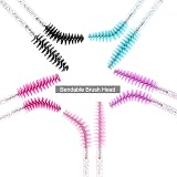 Tbestmax 500 Disposable Mascara Wands Eyelash Brush Spoolies Colorful view 3
