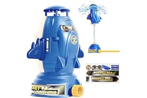 AEL Outdoor Water Toys for Kids, Sprinkler Rocket Launcher, Summer Outside Backyard Lawn Game, Holiday & Birthday Gift Ideas for Boys Girls Age 3 4 5 6 7 8 Year Old
