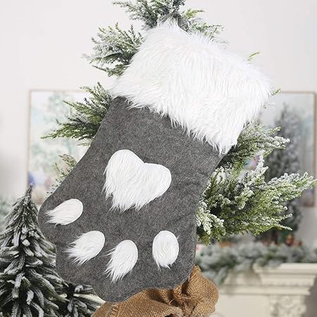 Amazon クリスマスオーナメントレッドグレーペットクリスマスソックス子供用ギフトバッグハンギングクリスマスツリー飾り クリスマス 飾り 北欧 リスマス雑貨 部屋 玄関 飾り装飾品 華やか デコレーション オーナメント クリスマス用品 パーティー装飾 誕生日 飾り 大